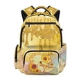 thumbnail image 1 of Pzuqiu Sunflower Axolotl Glitter Girls School Backpacks 17 Inch Breathable Shoulder Bookbags with Multiple Zippers Lightweight Casual Daily Laptop Daypack for Teens Students, 1 of 7