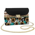thumbnail image 1 of Pzuqiu Sunflower Aztec Women's Leather Crossbody Bag with Chain Strap Versatile Small Leather Crossbody Bags for Women Vintage Craftsmanship Trendy Gifts for Women, 1 of 7