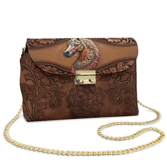 Pzuqiu Sunflower Horse Leather Crossbody Bags for Women Exquisite Versatile Soft Leather Quilted Shoulder Bag with Chain Strap Craftsmanship Trendy Compact for Daily Use