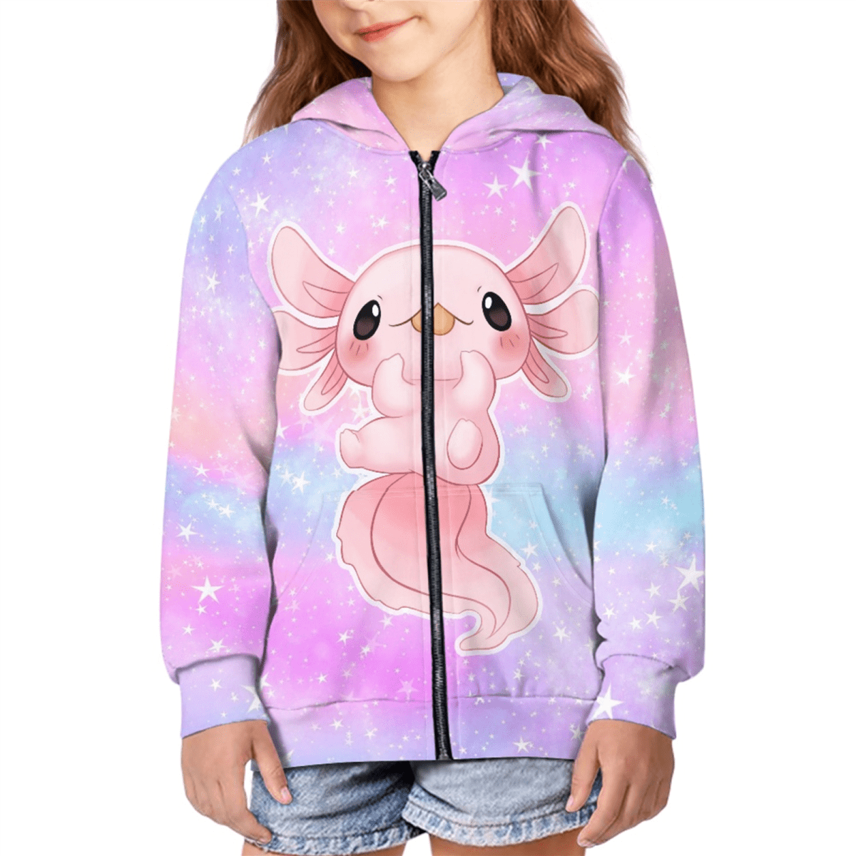Pzuqiu Zip Up Hoodies for Teen Girls Y2K Hoodie Sweatshirt Long