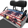 thumbnail image 1 of Pzuqiu Terry Cloth Golf Cart Seat Cover with American Palm Pattern, Warp Knitted Cover for Golf Trips and Outdoor, 1 of 9