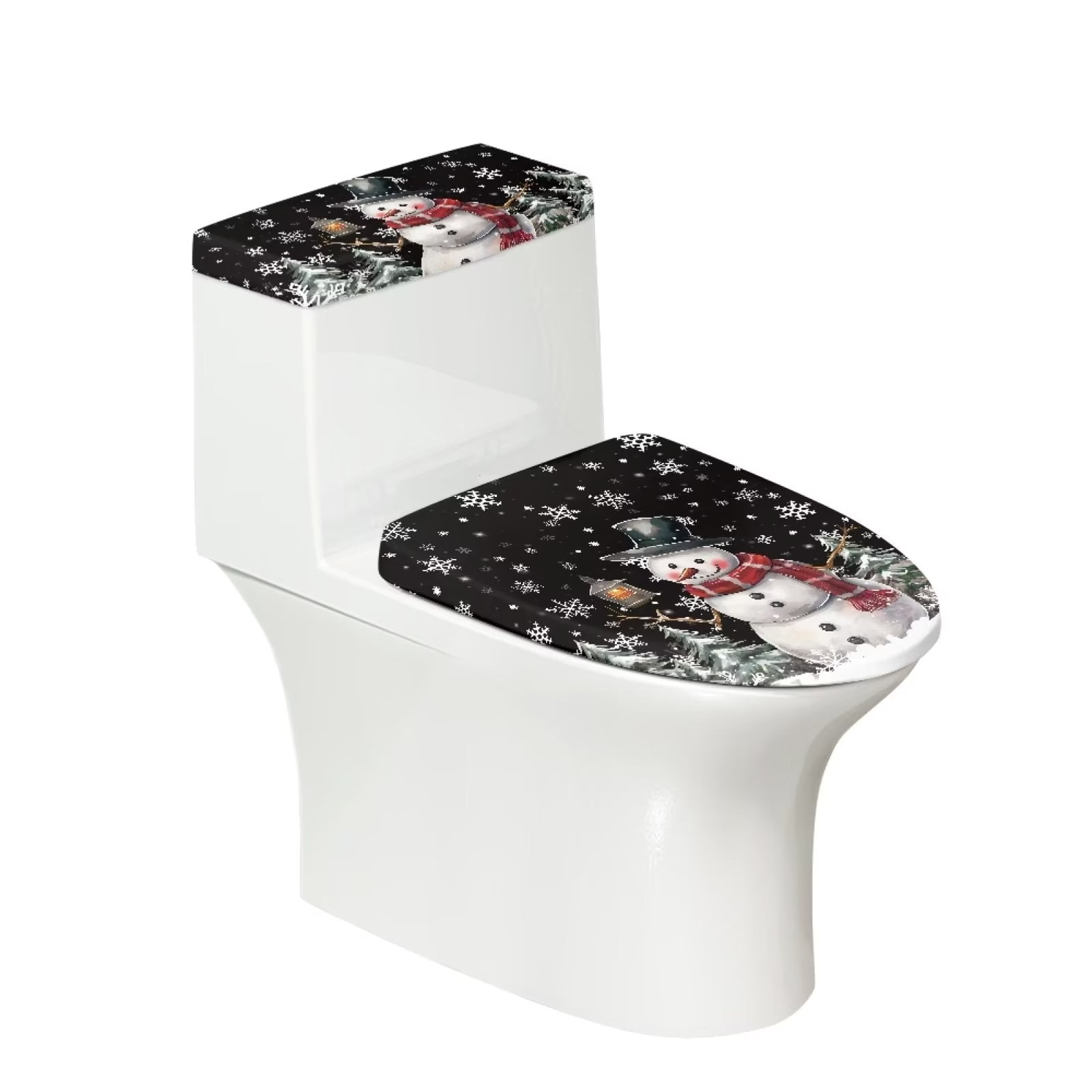 Pzuqiu Toilet Seat and Tank Lid Covers for Bathroom Set Toilet Lid