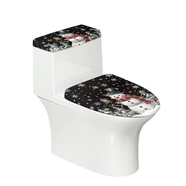 Pzuqiu Toilet Seat and Tank Lid Covers for Bathroom Set Toilet Lid