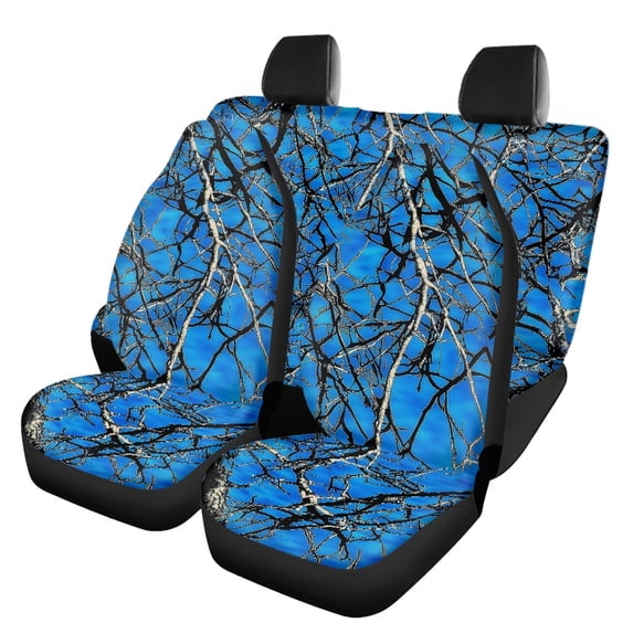 Pzuqiu Tree Branches Car Seat Covers Set Interior Accessories Full Set Car Seat Covers Full Set, Light Breathable Compatible with Cars Truck Trucks