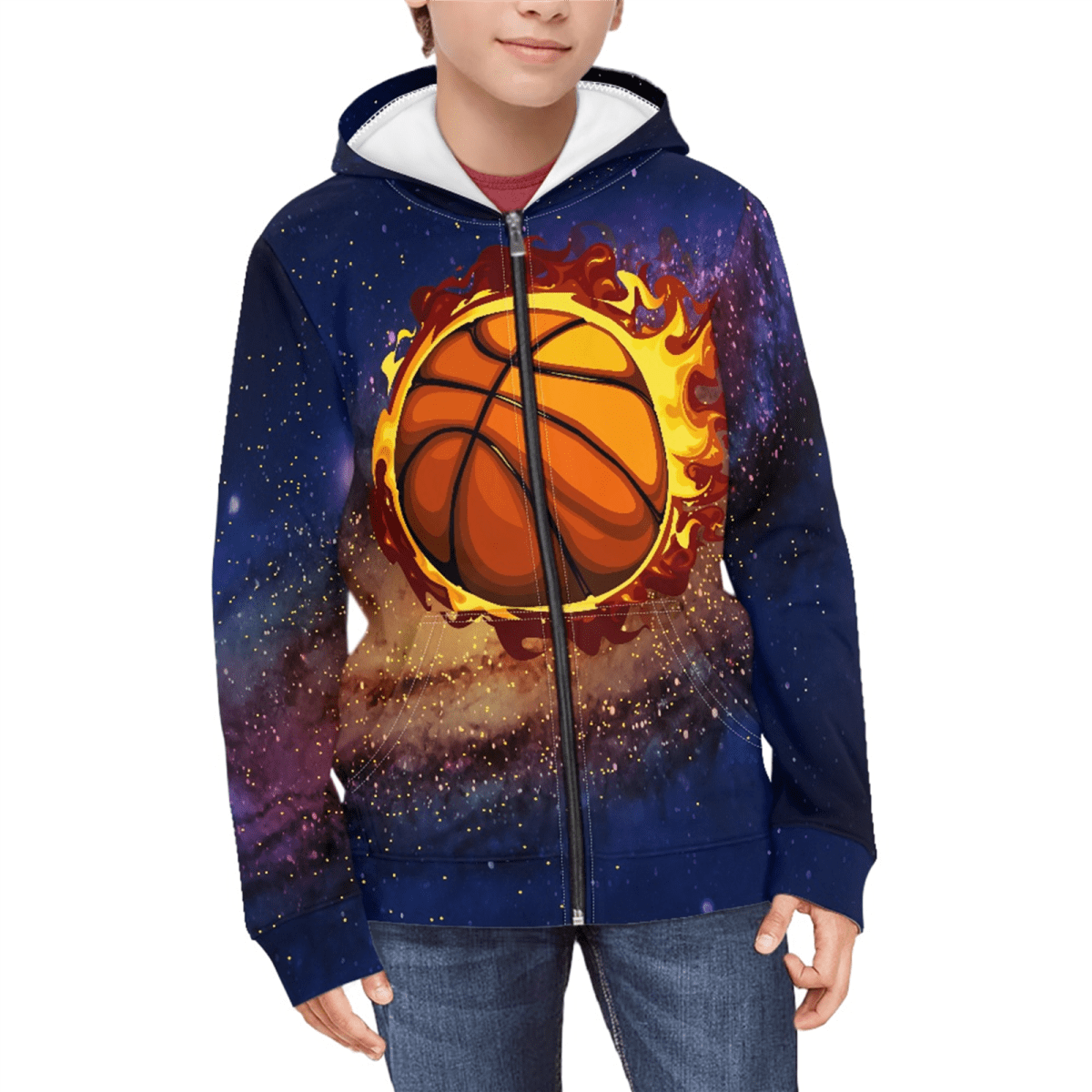 Pzuqiu Trendy Sweatshirt Hoodies with Pockets Full Zip Workout Shirt