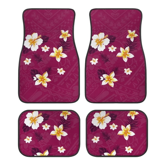 Pzuqiu Tropical Flower Car Floor Mats Non-Slip Car Mats Non Slip Floor Liners Protect Your Vehicle's Interior Fit for SUV Van