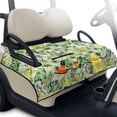 thumbnail image 1 of Pzuqiu Tropical Leaves Quilted Golf Cart Seat Cover | 2-Person Universal Fit with 4 Pockets | Non-Slip Protective Accessory for Golfers, 1 of 9