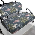 thumbnail image 1 of Pzuqiu Tropical Palm Tree Golf Cart Seat Cover Set - Breathable Stretch-Fit Polyester | All-Weather Protection | Easy Install for EZGO, Club Car & Yamaha, 1 of 10