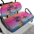thumbnail image 1 of Pzuqiu Tropical Sunset Palm Print 2-Piece Golf Cart Seat Covers - Breathable Washable Universal Protective Set for Golf Cart Accessories, 1 of 10