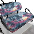 thumbnail image 1 of Pzuqiu Tropical Sunset Palm Tree Golf Cart Seat Covers - 2-Piece Stretchable Set | Breathable, Washable, All-Weather Protection for EZGO, Club Car & Yamaha, 1 of 10