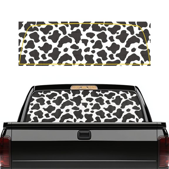 Pzuqiu Truck Rear Window Decal 66.9 x 22.4 Inches, One-Way See-Through Vinyl, Pickup Car Window Stickers for Most Pickup Models