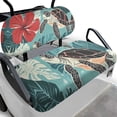 thumbnail image 1 of Pzuqiu Turtle Hibiscus Pattern Golf Cart Bench Seat Covers All Seasons, Fit for Outdoor Golf Carts Suitable for Ezgo 2 Passenger Carts, 1 of 9
