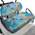 thumbnail image 1 of Pzuqiu Underwater Sea Turtle Golf Cart Seat Covers Set - Tropical Floral Design, Breathable & Washable - Fits Most 2-Seater Ezgo, Club Car & Yamaha Carts, 1 of 10
