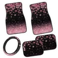 thumbnail image 1 of Pzuqiu All Weather Car Mats Vehicle Steering Wheel Protector Full Set with Anti-Slip Pad Dust Proof Car Interior Accessories Easy to Install for SUV,Vans, Cherry Blossom Car Mats Full Set 5 Pcs, 1 of 6