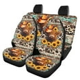 thumbnail image 1 of Pzuqiu Western Cowboy Cow Car Seat Cover Light Breathable Front and Rear Split Bench Seat Covers Washable Easy to Install Car Seat Cushion Universal Fit for Most Cars Sedan Van Truck, 1 of 7
