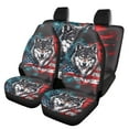thumbnail image 1 of Pzuqiu Wolf Red Automotive Seat Covers Lightweight Car Seat Covers Full Set Front and Rear Seat Cover Set Elegance Easy to Install Car Seat Cushion Universal Fit Most Sedans, 1 of 7