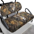 thumbnail image 1 of Pzuqiu Wolf & Woodland Camo Golf Cart Seat Cover Set - 2-Piece Stretch-Fit Protector | Breathable, Washable, Compatible with EZGO, Club Car, Yamaha, 1 of 9