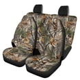 thumbnail image 1 of Pzuqiu Woodland Camouflage Pattern Car Seat Covers 3 Pieces, Front and Rear Seat Cover Set Polyester Interior Accessories Full Set for Truck Trucks most Cars, 1 of 10