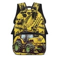 thumbnail image 1 of Pzuqiu Yellow Tractor Personalized Backpack for School Kids Boys Large Capacity Customized Schoolbags with Side Pockets Bookbags 17 Inches Custom Backpacks with Name Ages 8-12, 1 of 7