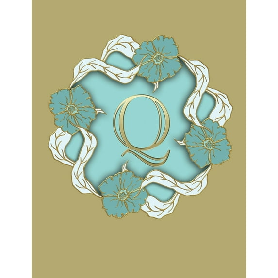 Q: 100 Pages 8.5" X 11" Monogram Notebook College Ruled Line Paper, (Paperback)