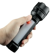 Q-535 Portable Led Flashlight For Road Emergency Outdoor Camping Torch Plastic With Red Light Strobe Powerful Handheld Light Performance Gear