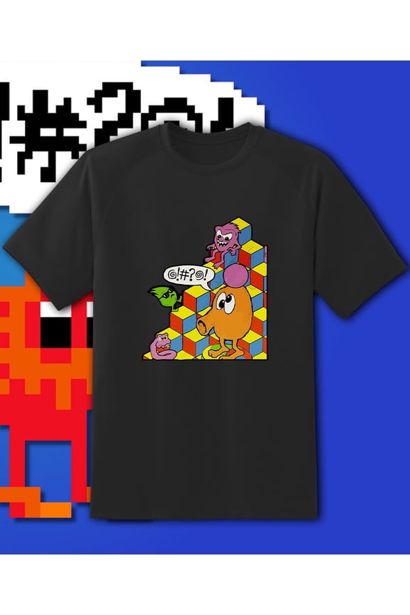 Q Bert Game Shirt Retro 80's Shirt Adult & Youth sizes! Fast Ship!