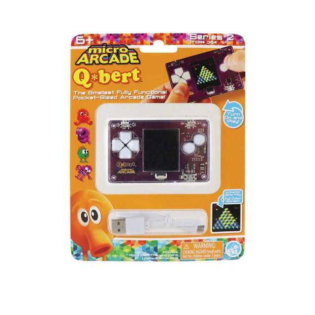 QBert World's Smallest Micro Arcade Handheld Video Game