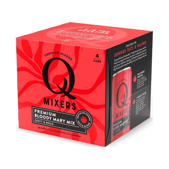 Q Premium Bloody Mary Mix 4 - 7.5 fl oz Cans