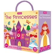 Sassi Q-Box - The Princesses - Read-Play-Learn Enchanting Set, 40pc Puzzle, Booklet, 10 Figures, Storage Box, Interactive Educational Fun, Kids 4+