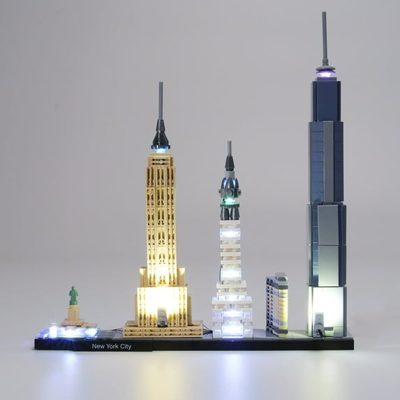 Q&C Lighting Led Light Kit Lighting Set Compatible With The Lego Architecture New York City 21028 Building Blocks Without Lego Set