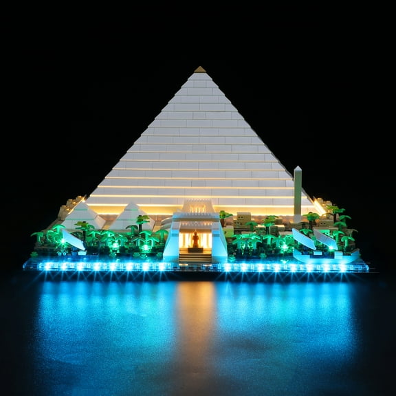 Q&C Lighting Led Light Kit Lighting Set Compatible With The Lego Buildings The Great Pyramid of Giza 21058 Building Blocks Without Lego Set