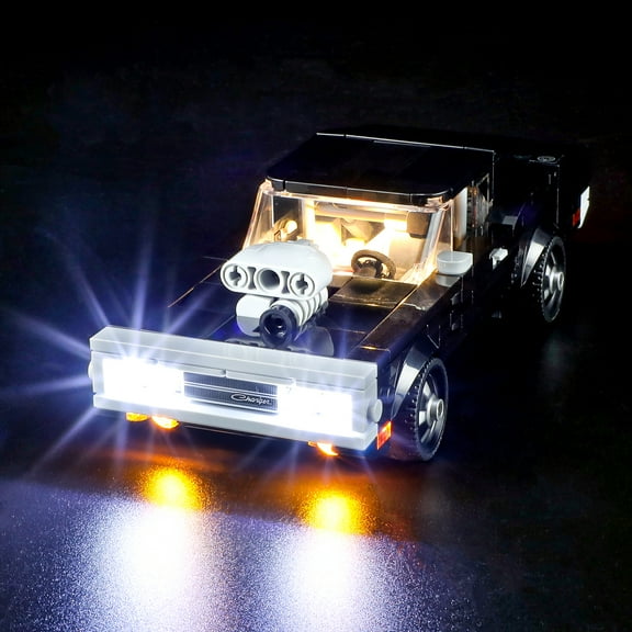 Q&C Lighting Led Light Kit Lighting Set Compatible With The Lego Car Fast & Furious 1970 Dodge Charger R/T 76912 Building Blocks Without Lego Set