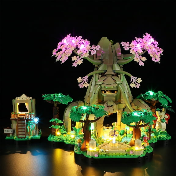 Q&C Lighting Led Light Kit Lighting Set Compatible With The Lego Creator Expert Game Zelda Great Deku Tree 2-in-1 Building Blocks Without Lego Set
