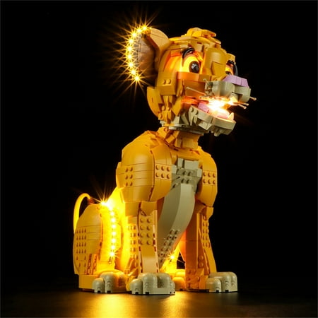 Q&C Lighting Led Light Kit Lighting Set Compatible With The Lego Movie Young Simba the Lion King 43247 Building Blocks Without Lego Set