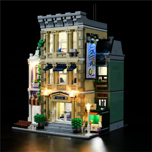 Q&C Lighting Street Led Light Kit Lighting Set Compatible With The Lego The Modular Buildings Police Station  10278 Building Blocks Without Lego Set
