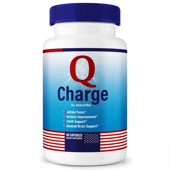 Q Charge Capsules, All Natural Cognitive Support Pills, Maximum Strength Formula for Brainpower and Overall Health, Q Charger Brain-Supporting Supplement, QCharge Reviews (60 Capsules)