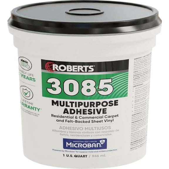 Q.E.P./Roberts Roberts 3085 Multi-Purpose Adhesive, 1 Qt. - Pack of 8
