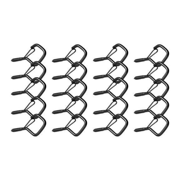 Q-Hanger Hooks 20 Pack, 2.17in Outdoor String Light Hooks, Heavy Duty Screw Hooks with Buckle