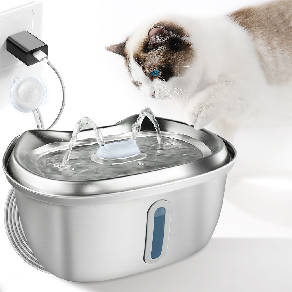 QHillstar Cat Water Fountain, 101oz/3L Automatic Pet Water Dispenser