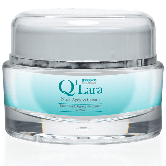 Q'Lara Skin Care No.8 Ageless Cream - Powerful Nighttime Anti Aging Cream - Restore Youthful Appearance - Reduce Appearance of Wrinkles - Wake up with Soft Supple Skin - 1oz