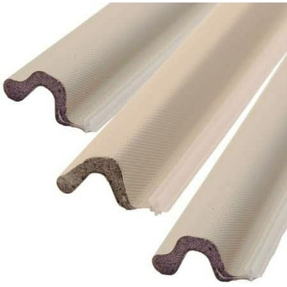 Q-Lon 96 Inch Replacement Compression Kerf Weather Stripping for a Complete Door (Long Reach, Beige)