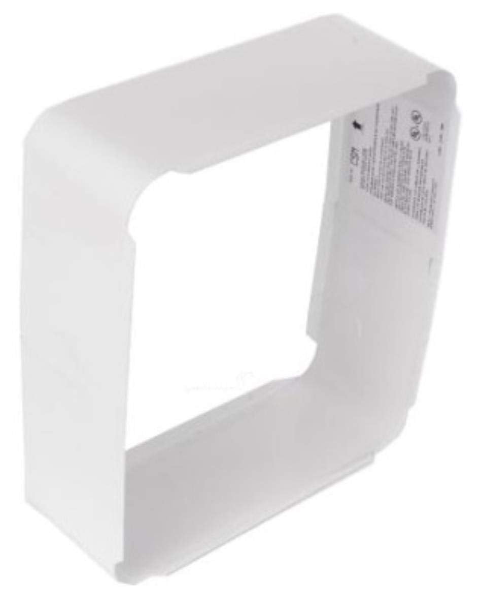 White Heavy-Gauge Steel Surface Mounting Frame