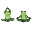 thumbnail image 1 of Q-Max 2-Piece Yoga Frog Doing Lotus Pose 4"H Statue Funny Animal Decoration Figurine, 1 of 2