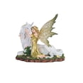 thumbnail image 1 of Q-Max 7"W Green Fairy with Unicorn Statue Fantasy Decoration Figurine, 1 of 1