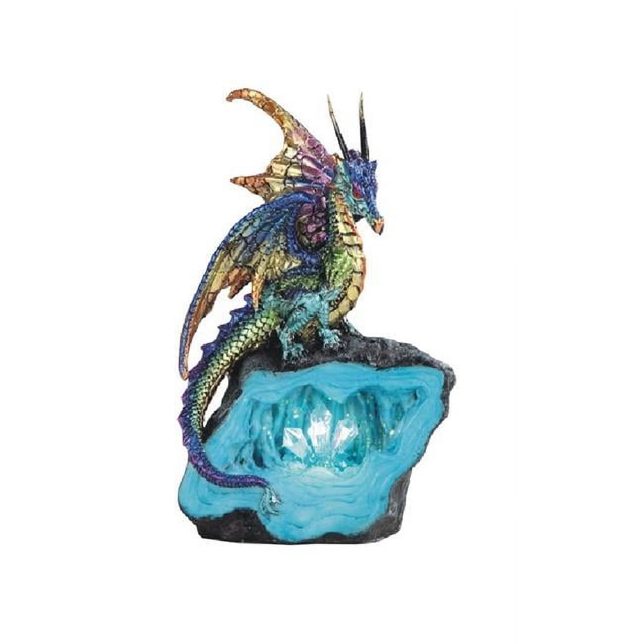 Q-Max GSC9971770 6.25 in. Dragon Guarding Crystal Cave Statue with LED ...