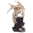 thumbnail image 1 of Q-Max GSC9971912 12.5 in. Dragon Skeleton on Castle Statue Fantasy Decoration Figurine, Beige, 1 of 1