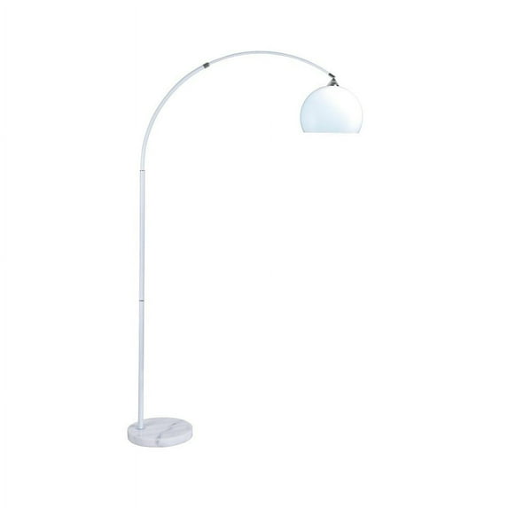Q-Max White Marble/Metal Modern Hanging Floor Lamp