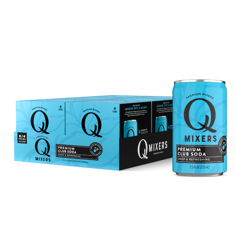 Q Mixers Club Soda, Premium Cocktail Mixer with Real Ingredients, 7.5