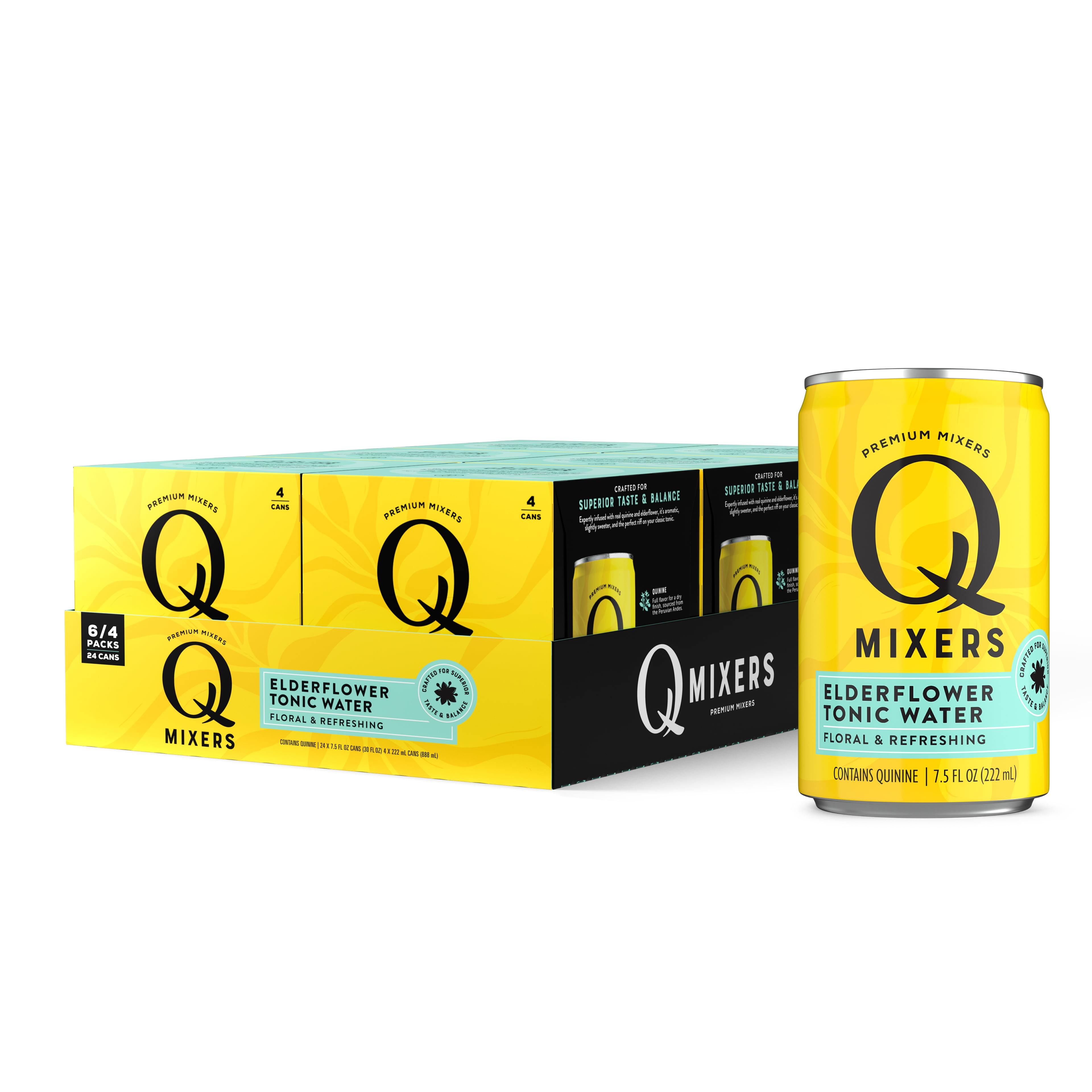 Q Mixers Elderflower Tonic Water, Premium Cocktail Mixer with Real