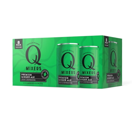 Q Mixers Premium Ginger Ale Cocktail Mixer, Crisp & Refreshing, 8 pack, 7.5 fl oz Cans (60 fl oz Total) – Single-Serve Mixer for Whiskey Gingers, Highballs, and Mocktails